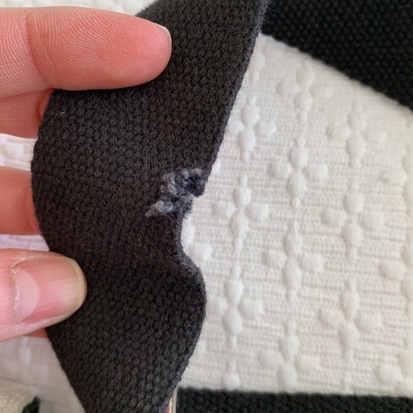 Tory Burch Black & White Canvas Tote - Picture 6 of 6